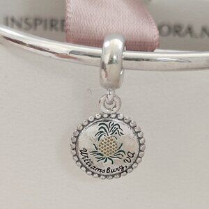 Pandora Williamsburg .VA Travel Beach Dangle Charm S925 Silver with box